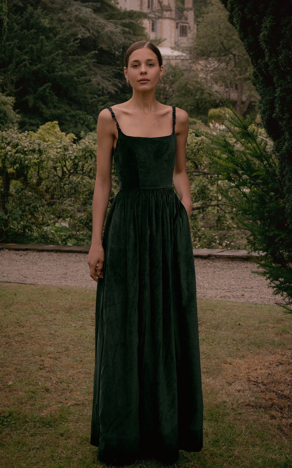 Objlorena S S Long Dress Silver Gray Aop Flow